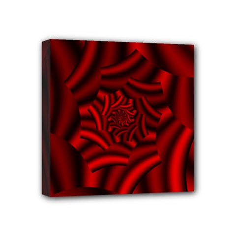 Metallic Red Rose Mini Canvas 4  X 4  by designworld65
