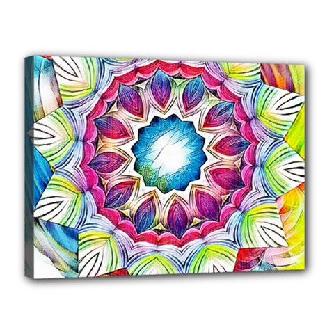 Sunshine Feeling Mandala Canvas 16  X 12  by designworld65
