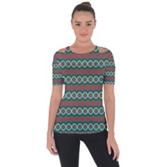 Ethnic Geometric Pattern Short Sleeve Top by linceazul