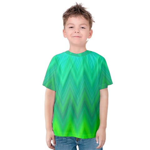 Zig Zag Chevron Classic Pattern Kids  Cotton Tee by Nexatart