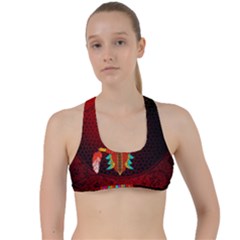 Cute Owl, Mandala Design Criss Cross Racerback Sports Bra by FantasyWorld7