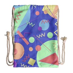 Memphis #42 Drawstring Bag (large) by RockettGraphics