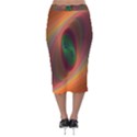 Ellipse Fractal Orange Background Velvet Midi Pencil Skirt View2