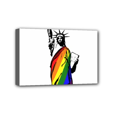 Pride Statue Of Liberty  Mini Canvas 6  X 4  by Valentinaart