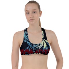 Zombie Criss Cross Racerback Sports Bra by Valentinaart