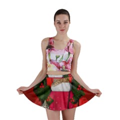 Christmas, Funny Kitten With Gifts Mini Skirt by FantasyWorld7