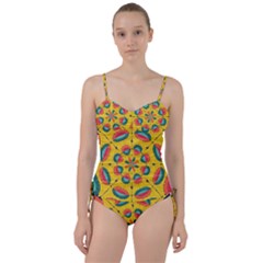 Textured Tropical Mandala Sweetheart Tankini Set by linceazul