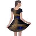Wondrous Trajectorie Illustrated Line Light Black Cap Sleeve Dress View2