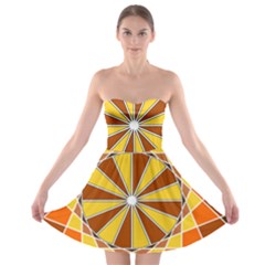 Ornaments Art Line Circle Strapless Bra Top Dress by Mariart