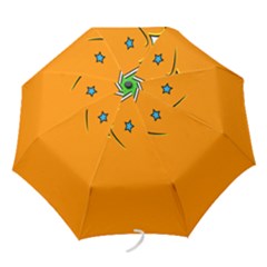 Star Line Orange Green Simple Beauty Cute Folding Umbrellas by Mariart