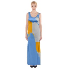 Map Transform World Maxi Thigh Split Dress by Mariart