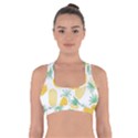Pineapple Fruite Seamless Pattern Cross Back Sports Bra View1