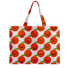 Seamless Background Orange Emotions Illustration Face Smile  Mask Fruits Zipper Mini Tote Bag by Mariart