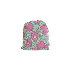 Donuts Pattern Drawstring Pouches (xs)  by ValentinaDesign
