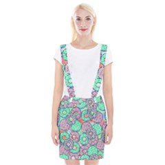 Donuts Pattern Braces Suspender Skirt by ValentinaDesign