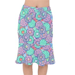 Donuts Pattern Mermaid Skirt by ValentinaDesign
