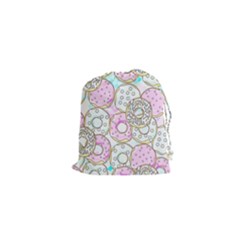 Donuts Pattern Drawstring Pouches (xs)  by ValentinaDesign