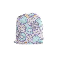 Donuts Pattern Drawstring Pouches (medium)  by ValentinaDesign