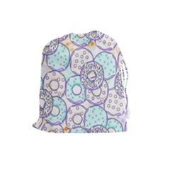Donuts Pattern Drawstring Pouches (large)  by ValentinaDesign