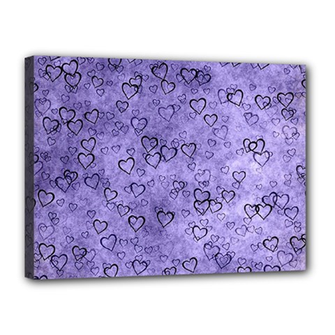 Heart Pattern Canvas 16  X 12  by ValentinaDesign