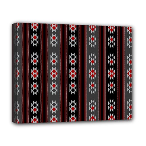 Folklore Pattern Deluxe Canvas 20  X 16   by ValentinaDesign