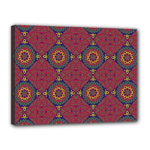 Oriental Pattern Canvas 16  X 12  by ValentinaDesign