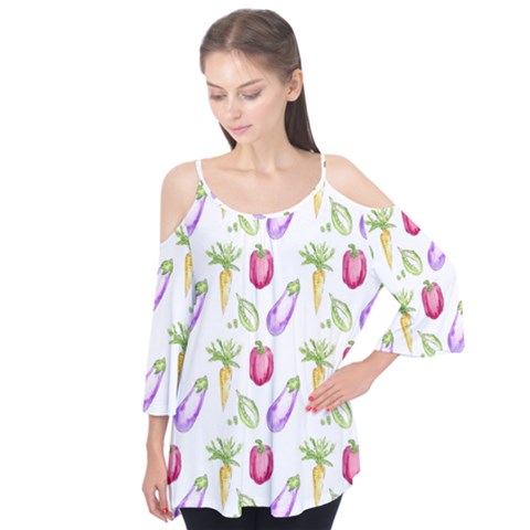 Vegetable Pattern Carrot Flutter Tees by Mariart