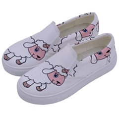Unicorn Sheep Kids  Canvas Slip Ons by Valentinaart