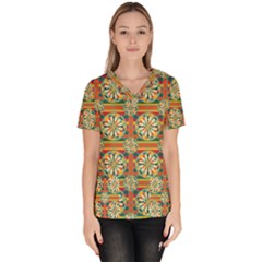 Eye Catching Pattern Scrub Top by linceazul