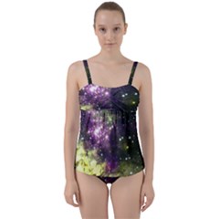Space Colors Twist Front Tankini Set by ValentinaDesign
