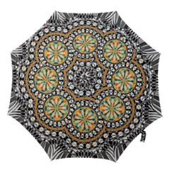 High Contrast Mandala Hook Handle Umbrellas (large) by linceazul