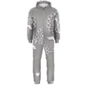 Flower Heart Plant Symbol Love Hooded Jumpsuit (Men)  View1