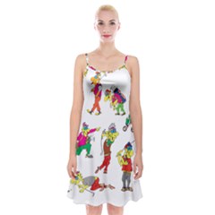 Golfers Athletes Spaghetti Strap Velvet Dress by Nexatart