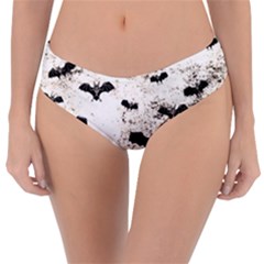 Vintage Halloween Bat Pattern Reversible Classic Bikini Bottoms by Valentinaart