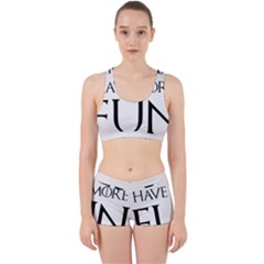  Targaryens Have More Fun - Blondes Have More Fun Black Work It Out Sports Bra Set by PodArtist