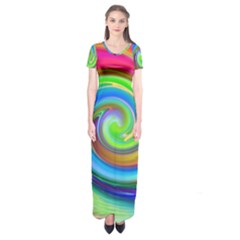 Rainbow Twist Short Sleeve Maxi Dress by norastpatrick