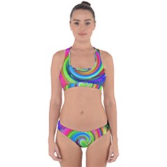 Rainbow Twist Cross Back Hipster Bikini Set by norastpatrick