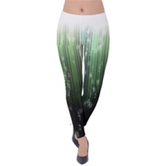 Numerical Animation Random Stripes Rainbow Space Velvet Leggings by Mariart