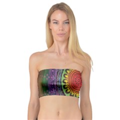 Rainbow Mandala Circle Bandeau Top by Mariart