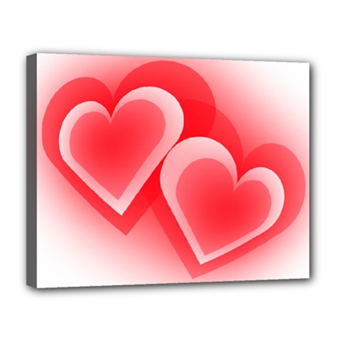 Heart Love Romantic Art Abstract Canvas 14  X 11  by Nexatart