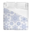 Snowflakes Blue White Cool Duvet Cover (Full/ Double Size) View1