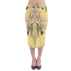 Art Nouveau Velvet Midi Pencil Skirt by NouveauDesign