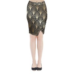 Art Deco Midi Wrap Pencil Skirt by NouveauDesign