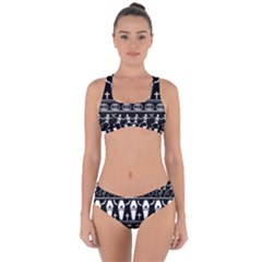 Halloween Pattern Criss Cross Bikini Set by ValentinaDesign
