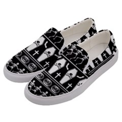 Halloween Pattern Men s Canvas Slip Ons by ValentinaDesign