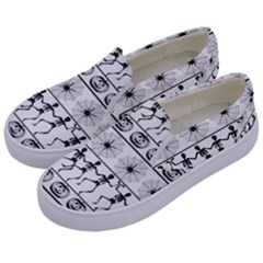 Halloween Pattern Kids  Canvas Slip Ons by ValentinaDesign