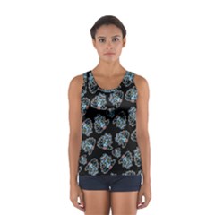 Pattern Halloween Zombies Brains Sport Tank Top  by iCreate
