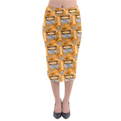 Halloween Thirsty Vampire Signs Midi Pencil Skirt by iCreate