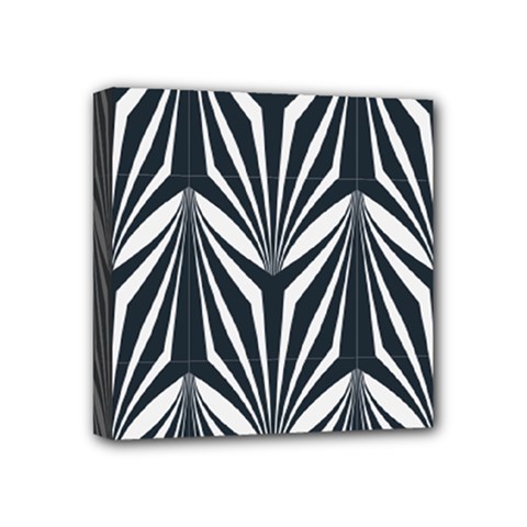 Art Deco, Black,white,graphic Design,vintage,elegant,chic Mini Canvas 4  X 4  by NouveauDesign