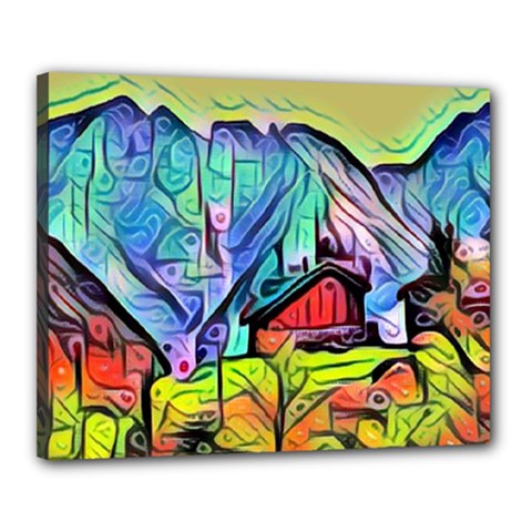 Magic Cube Abstract Art Canvas 20  X 16  by NouveauDesign